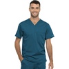 image:imageCherokee Unisex Scrub Set Tuckable VNeck Top amp Tapered PantCaribbean Blue