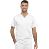 image:imageCherokee Unisex Scrub Set Tuckable VNeck Top amp Tapered PantWhite