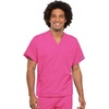 image:imageCherokee Unisex Scrub Set for Men amp Women VNeck Top with Cargo PantShocking Pink