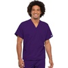 image:imageCherokee Unisex Scrub Sets VNeck Top amp Elastic Waist PantEggplant