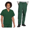 image:imageCherokee Unisex Scrub Sets VNeck Top amp Elastic Waist PantHunter Green