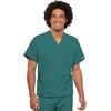 image:imageCherokee Unisex Scrub Sets VNeck Top amp Elastic Waist PantTeal Blue