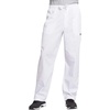 image:imageCherokee Unisex Scrub Sets VNeck Top amp Elastic Waist PantWhite