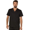 image:imageMen Scrubs Set Workwear Revolution WW690 Tuckable VNeck Top amp WW140 Fly Front Pant Black 2XL Top  2XL Pant