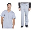 image:imageCherokee Scrub Set for Men VNeck Scrub Top amp Cargo PantGrey