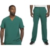 image:imageCherokee Scrub Set for Men VNeck Top with Tapered Leg PantHunter Green