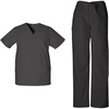 image:imageCherokee Unisex Scrub Set for Men amp Women VNeck Top with Cargo PantBlack