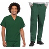 image:imageCherokee Unisex Scrub Sets VNeck Top amp Elastic Waist PantHunter Green