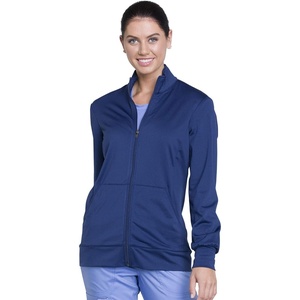 image:imageCherokee Men amp Women Warm Up Scrubs Jacket Workwear Revolution Zip Front Knit WW370Navy