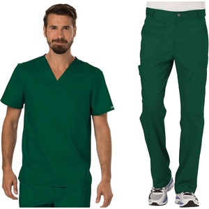 image:imageCherokee Premium Scrub Set for Men VNeck Top with Tapered Leg PantHunter Green