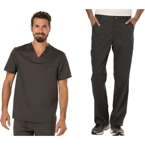 image:imageCherokee Premium Scrub Set for Men VNeck Top with Tapered Leg PantPewter