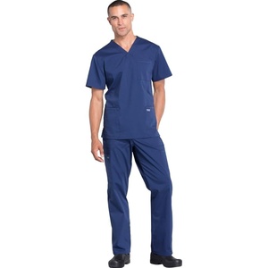image:imageCherokee Scrub Set for Men VNeck Scrub Top amp Cargo PantNavy