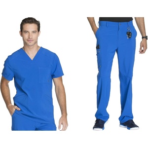 image:imageCherokee Scrub Set for Men VNeck Top with Tapered Leg PantRoyal