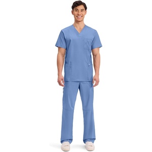 image:imageCherokee Scrub Set for Men VNeckTop amp Tapered Leg PantCiel