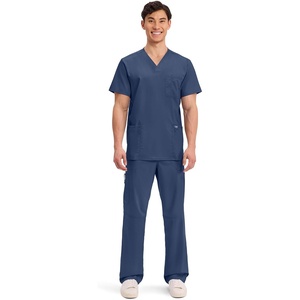 image:imageCherokee Scrub Set for Men VNeckTop amp Tapered Leg PantNavy