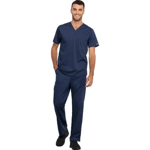 image:imageCherokee Unisex Scrub Set Tuckable VNeck Top amp Tapered PantNavy