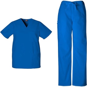 image:imageCherokee Unisex Scrub Set for Men amp Women VNeck Top with Cargo PantRoyal