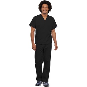image:imageCherokee Unisex Scrubs Set for Women amp Men V Neck Top amp Cargo PantBlack