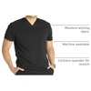 image:imageCherokee Atmos Mens Scrubs Top V Neck Classic Fit Zip Chest PocketBlack