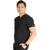 image:imageCherokee Atmos Mens Scrubs Top V Neck Classic Fit Zip Chest PocketBlack