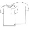 image:imageCherokee Atmos Mens Scrubs Top V Neck Classic Fit Zip Chest PocketBlack