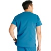image:imageCherokee Atmos Mens Scrubs Top V Neck Classic Fit Zip Chest PocketCaribbean Blue