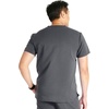 image:imageCherokee Atmos Mens Scrubs Top V Neck Classic Fit Zip Chest PocketPewter