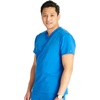 image:imageCherokee Atmos Mens Scrubs Top V Neck Classic Fit Zip Chest PocketRoyal