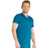 image:imageCherokee Atmos V Neck Scrubs for Men 3 Pockets Medical ShirtCaribbean Blue