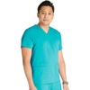 image:imageCherokee Atmos V Neck Scrubs for Men 3 Pockets Medical ShirtTeal Blue