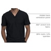 image:imageCherokee Form V Neck Mens Scrubs TopModern Fit 360 StretchBlack