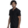 image:imageCherokee Form V Neck Mens Scrubs TopModern Fit 360 StretchBlack
