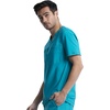 image:imageCherokee Form V Neck Mens Scrubs TopModern Fit 360 StretchTeal Blue
