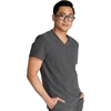 image:imageCherokee Journey Mens VNeck Scrub Top 2 Pockets Relaxed FitHeather Pewter