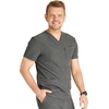 image:imageCherokee Mens VNeck Scrub Top with 4 Pockets and Back Yoke Seam CK752AHeather Pewter