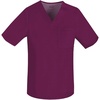 image:imageCherokee Luxe Men Scrubs Top Tuckable VNeck 1929Wine