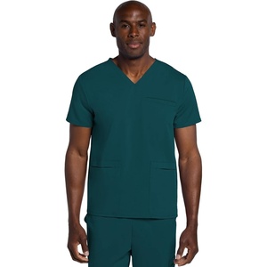 image:imageCherokee Atmos V Neck Scrubs for Men 3 Pockets Medical ShirtCaribbean Blue