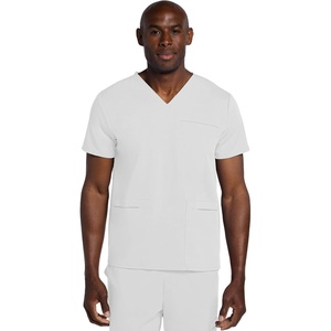 image:imageCherokee Atmos V Neck Scrubs for Men 3 Pockets Medical ShirtWhite