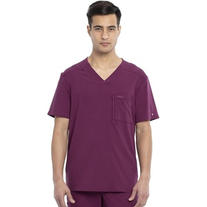 image:imageCherokee Euphoria Men Scrubs Top Tuckable VNeck CK887AWine