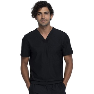 image:imageCherokee Form V Neck Mens Scrubs TopModern Fit 360 StretchBlack
