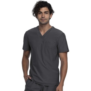 image:imageCherokee Form V Neck Mens Scrubs TopModern Fit 360 StretchPewter