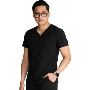 image:imageCherokee Journey Mens VNeck Scrub Top 2 Pockets Relaxed FitBlack