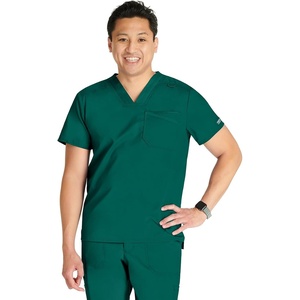 image:imageCherokee WW Revolution Scrubs For Men V Neck Top Double PocketHunter Green
