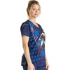 image:imageCherokee Disney Scrubs for Women VNeck Printed Scrub Top 2 PocketsDefender of Truth