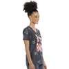 image:imageCherokee Disney Scrubs for Women VNeck Printed Scrub Top 2 PocketsFawned of You