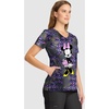 image:imageCherokee Disney Scrubs for Women VNeck Printed Scrub Top 2 PocketsFeeling Flirty