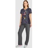 image:imageCherokee Disney Scrubs for Women VNeck Printed Scrub Top 2 PocketsFull of Spirit