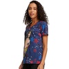 image:imageCherokee Disney Scrubs for Women VNeck Printed Scrub Top 2 PocketsHang With the Stars
