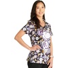 image:imageCherokee Disney Scrubs for Women VNeck Printed Scrub Top 2 PocketsWoodstock Spirit