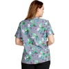 image:imageCherokee Womens VNeck Printed Scrub Top Contemporary Fit with Contrast Panels Princess Seams amp Patch Pockets  TF783Under the Mistletoe